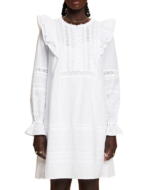 Imagen 0 de Vestido corto bordado manga larga