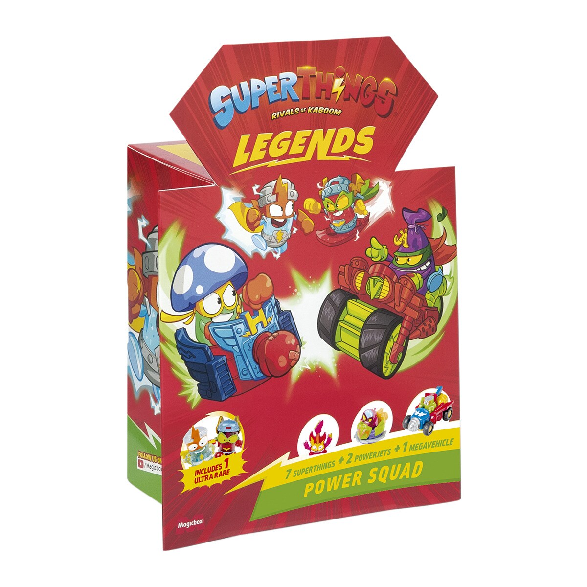 SUPERTHINGS Legends Battle Pack - 4 Figurines, 2 QG Et 2 Véhicules (Séries 1-9)
