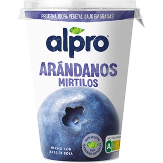 Proteína 100% Vegetal á Base de Soja Mirtilo embalagem 400 g - Alpro