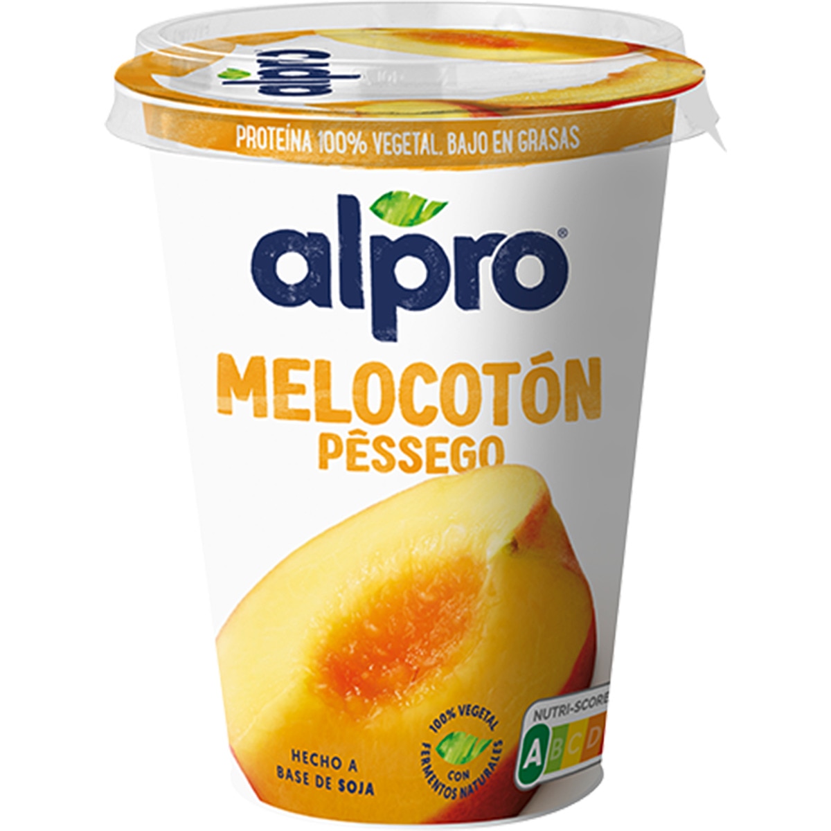 Proteína 100% Vegetal á Base de Soja Pêssego embalagem 400 g
