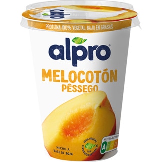 Proteína 100% Vegetal á Base de Soja Pêssego embalagem 400 g - Alpro