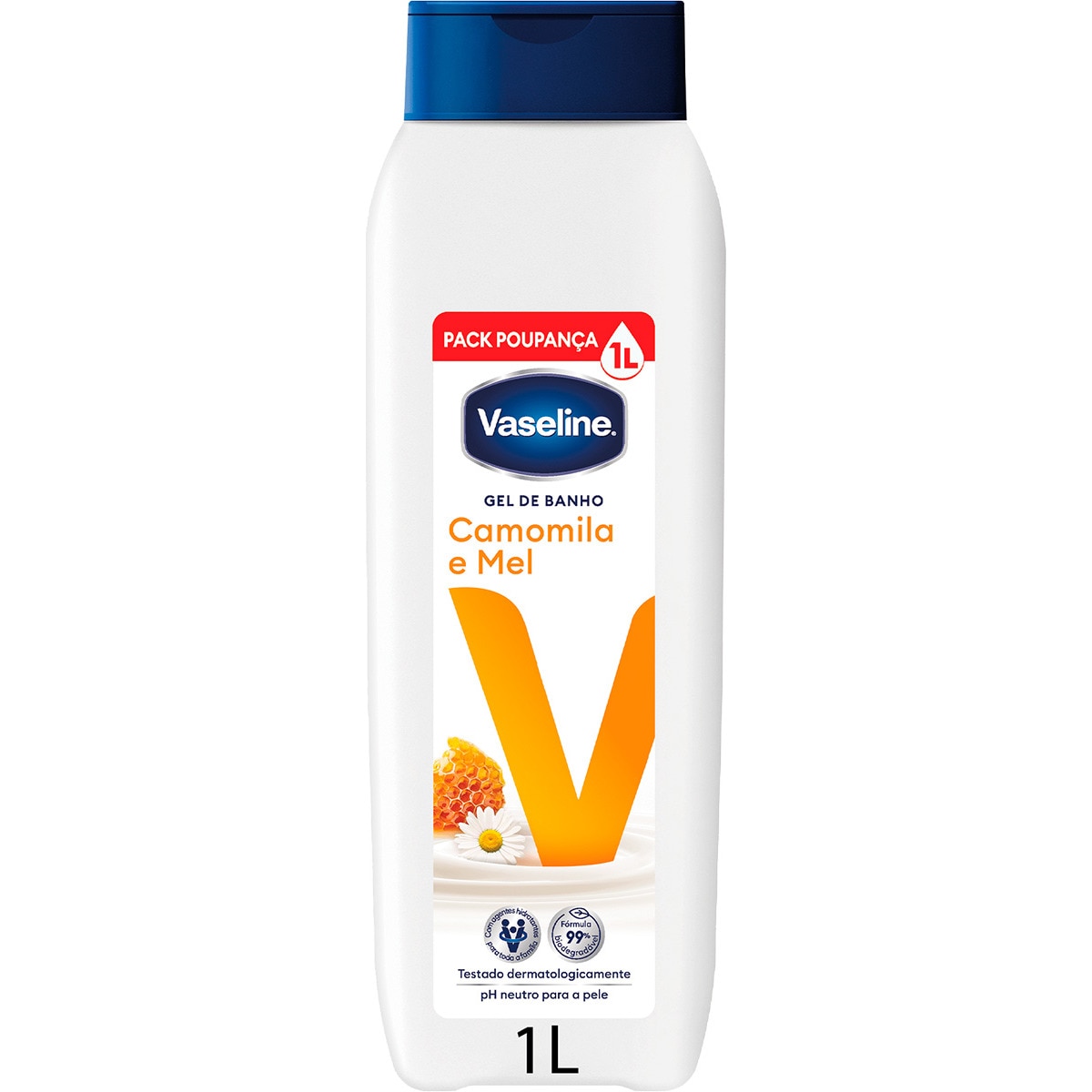 Gel de Banho Camomila e Mel embalagem 1 L