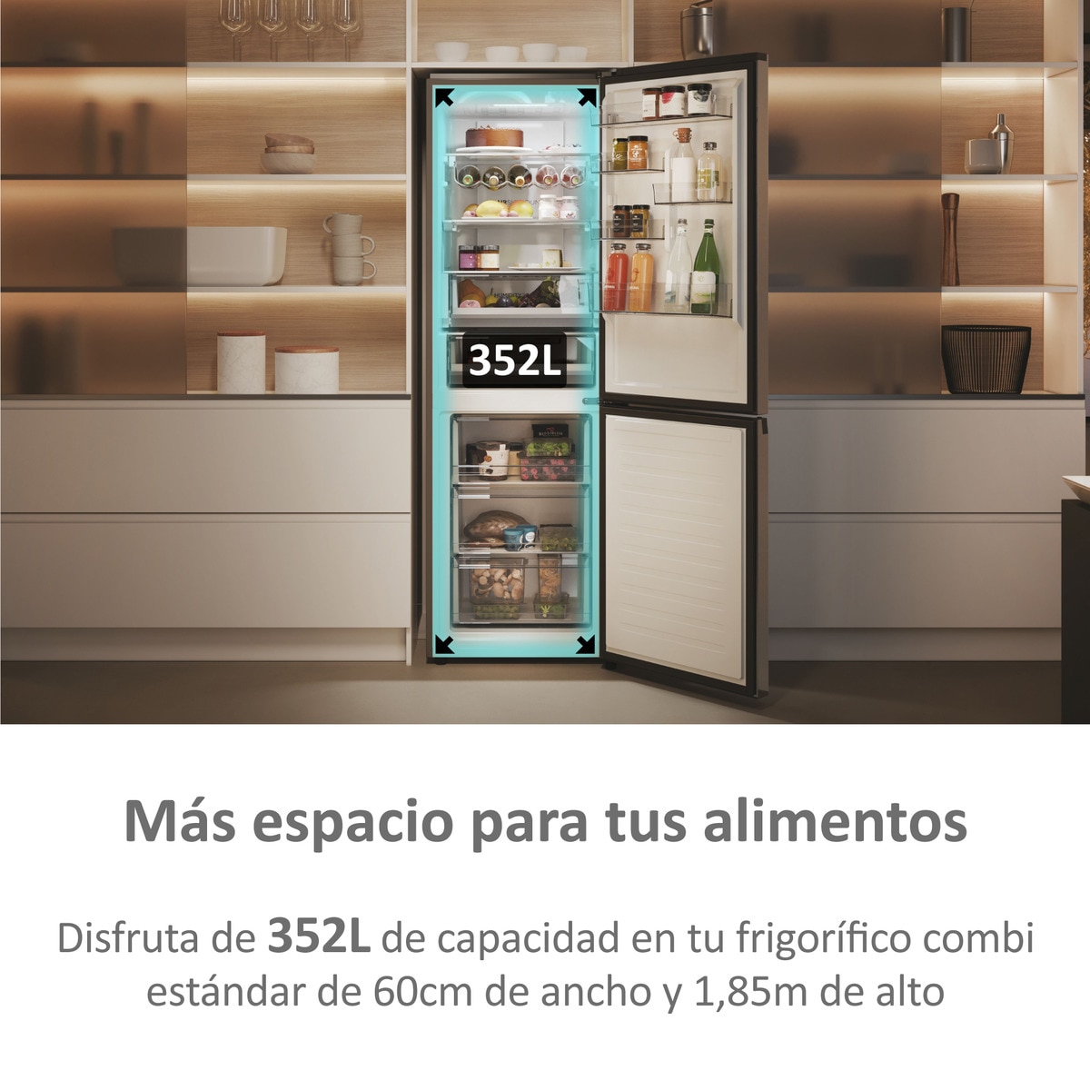 Frigorífico Combinado Haier 2D 60 Series 5 HDPW5618CNPK Total No Frost con Wifi e de 185 cm - Inox Inox-12