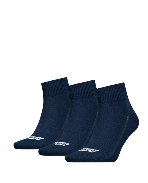 Imagem 0 de Pack de três pares de meias pelo tornozelo azuis de homem