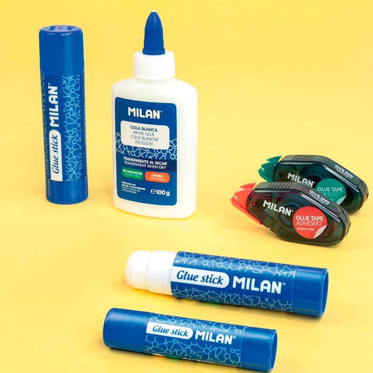 Blíster 2 barras de pegamento 21 g, MILAN Azul-5