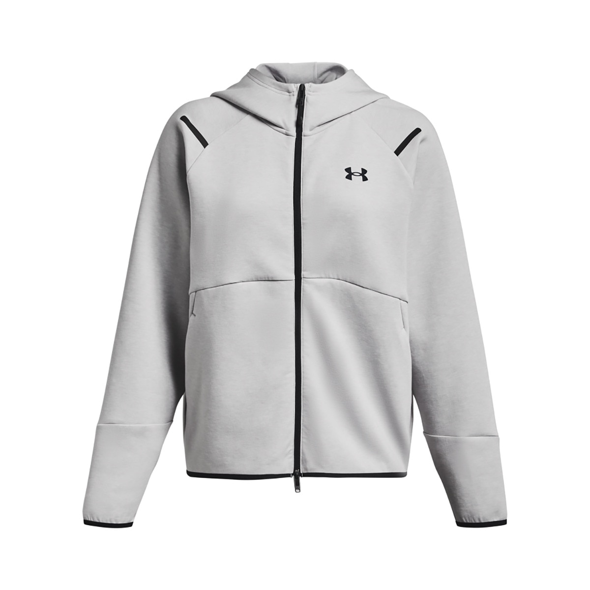 Sweatshirt de Mulher Unstoppable Flece FZ Cinzento-5