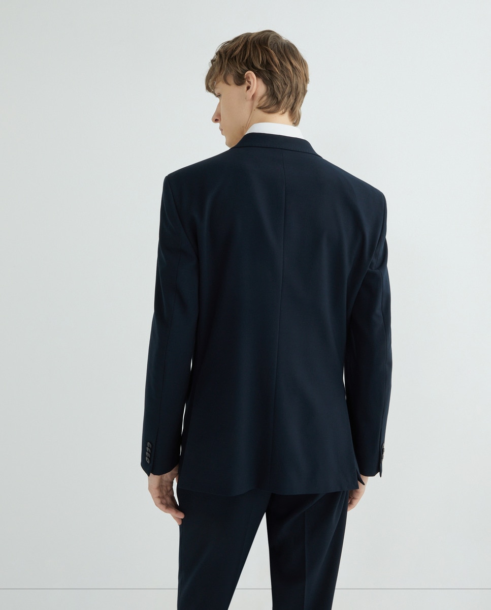 Chaqueta de traje básica de hombre Classic Fit Azul marino-3
