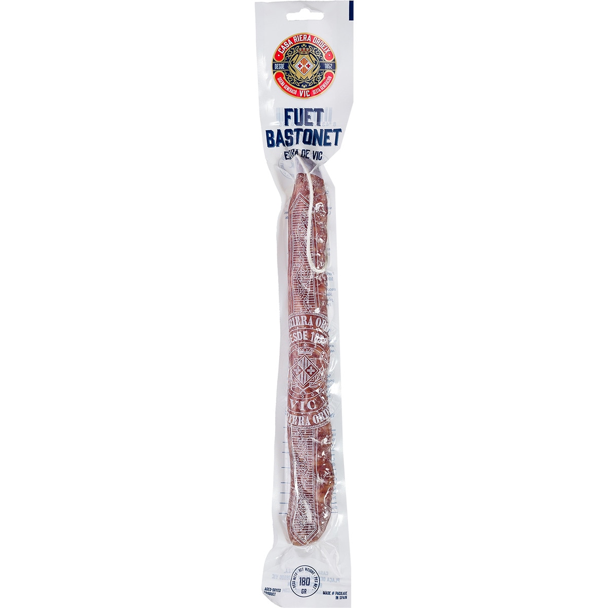 fuet extra sin gluten sin lactosa pieza 180 g