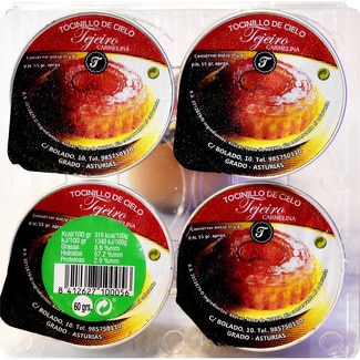 tocinillo de cielo pack 4 unidades envase 60 g - Tejeiro