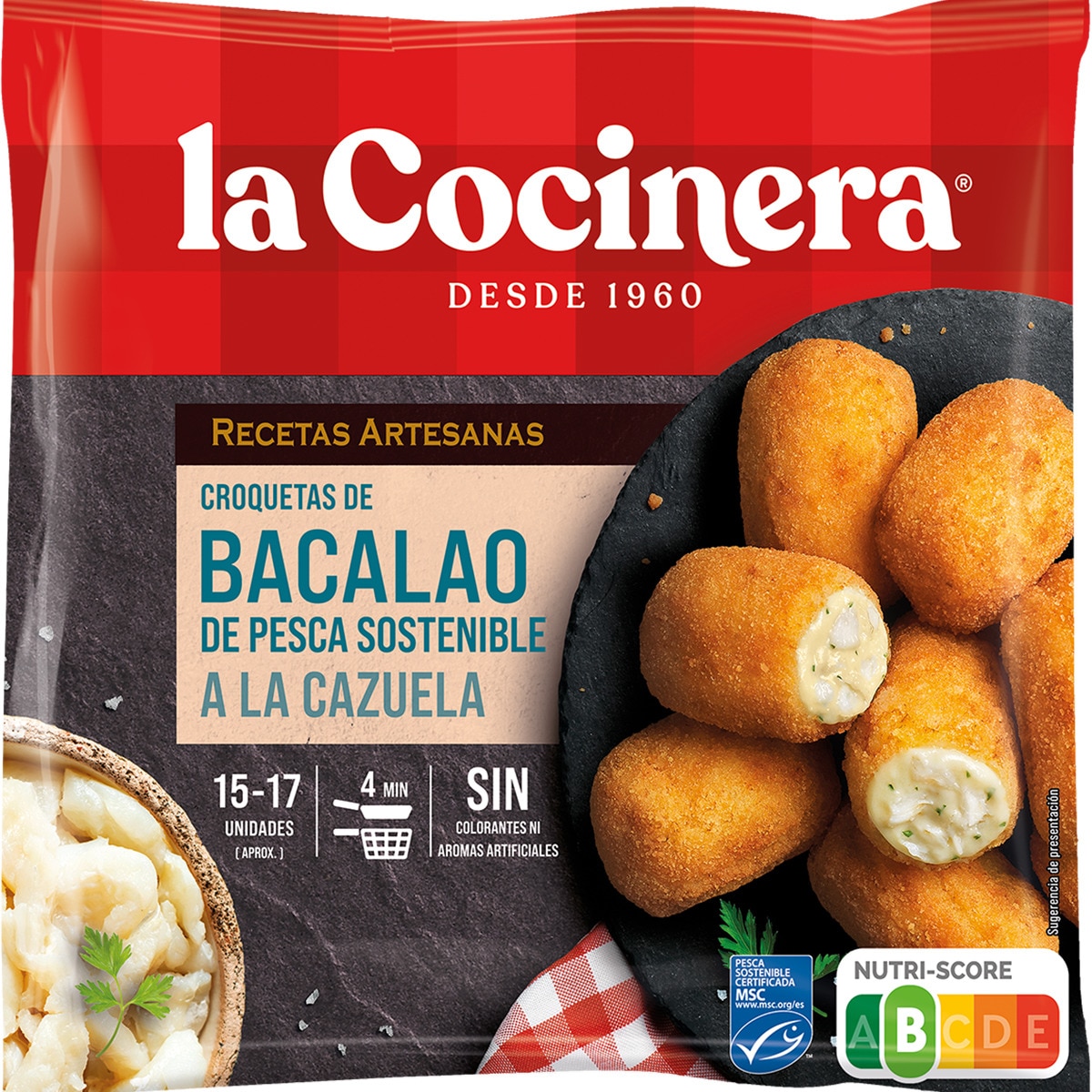croquetas de cazuela de bacalao bolsa 500 g