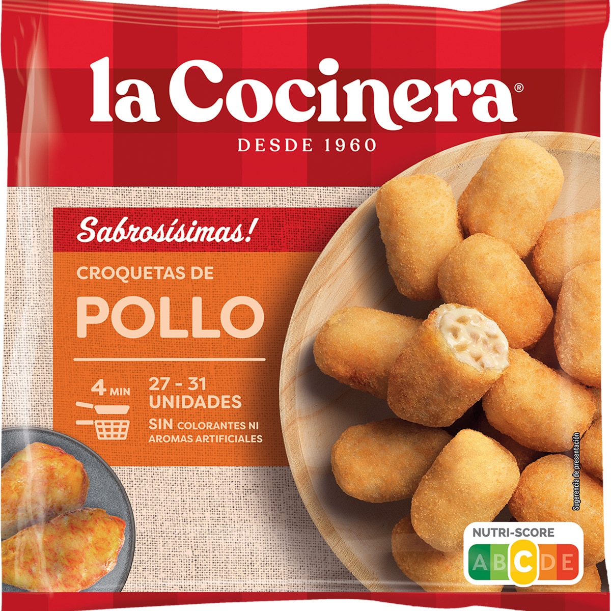 Sabrosísimas croquetas de pollo bolsa 500 g