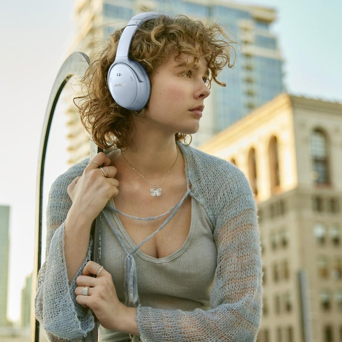 Auscultadores Sem Fios Bose QuietComfort com Cancelamento de Ruído e Bluetooth Azul-4