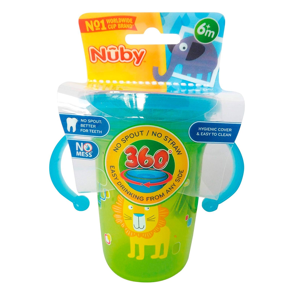 Taza mágica 360° estampada con asas Verde-10