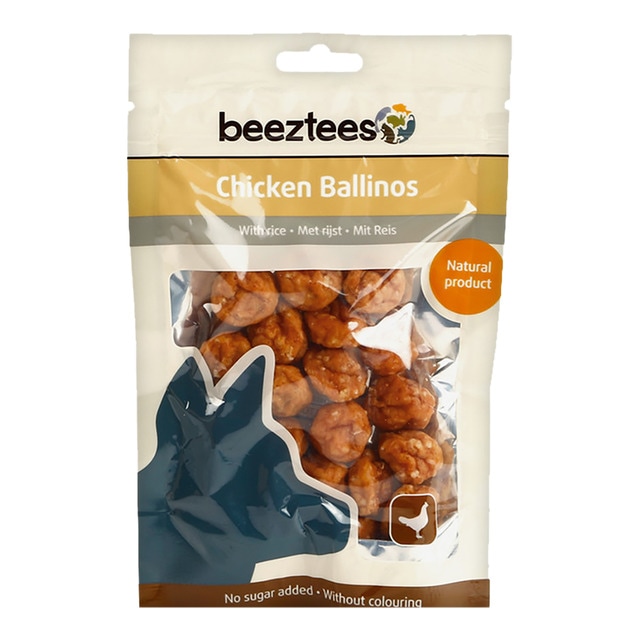 Imagen 0 de Snack para perros Beeztees albóndigas de pollo y arroz 100 g