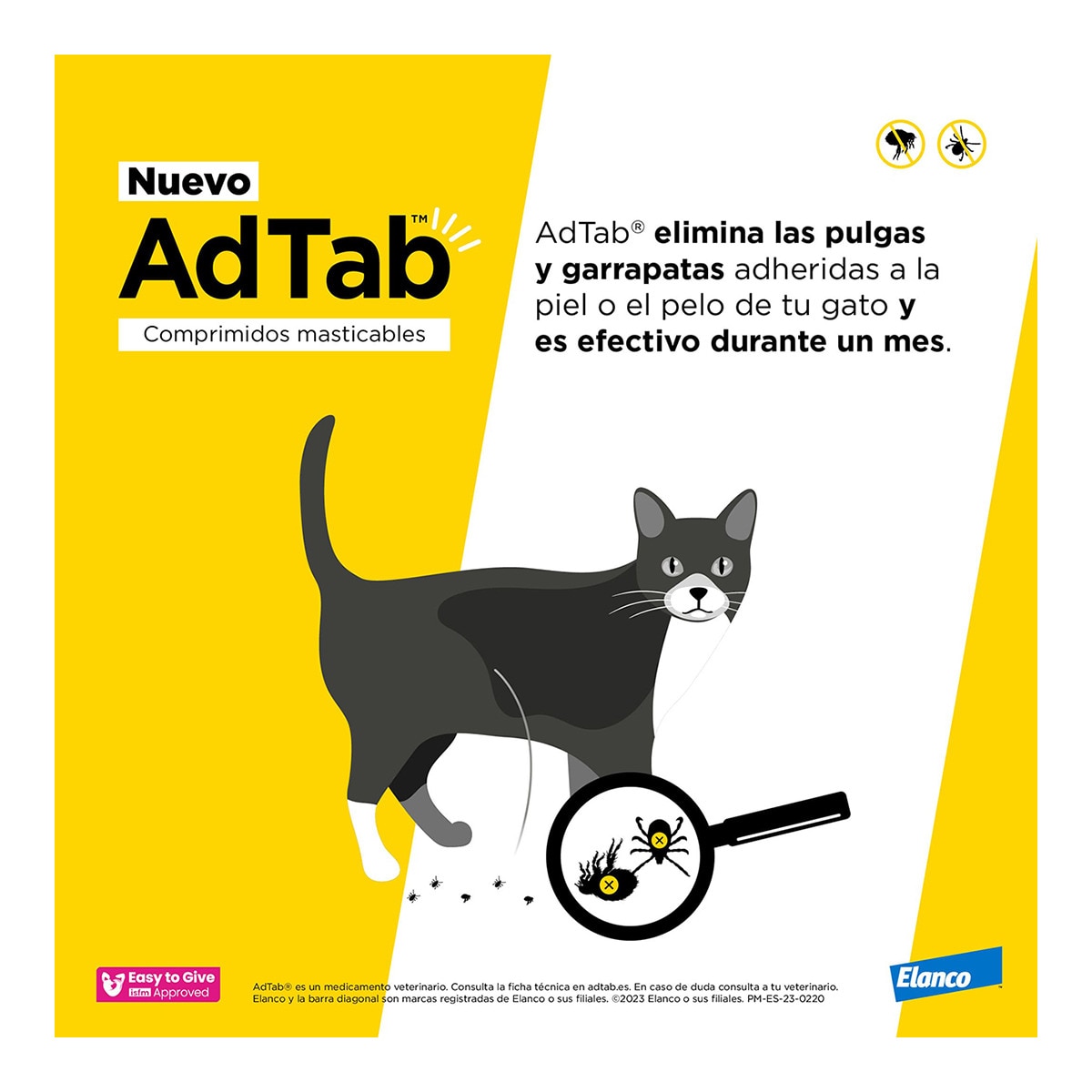Comprimidos masticables desparasitantes AdTab Elanco para gatos de 0,5 a 2 kg 1 ud 8