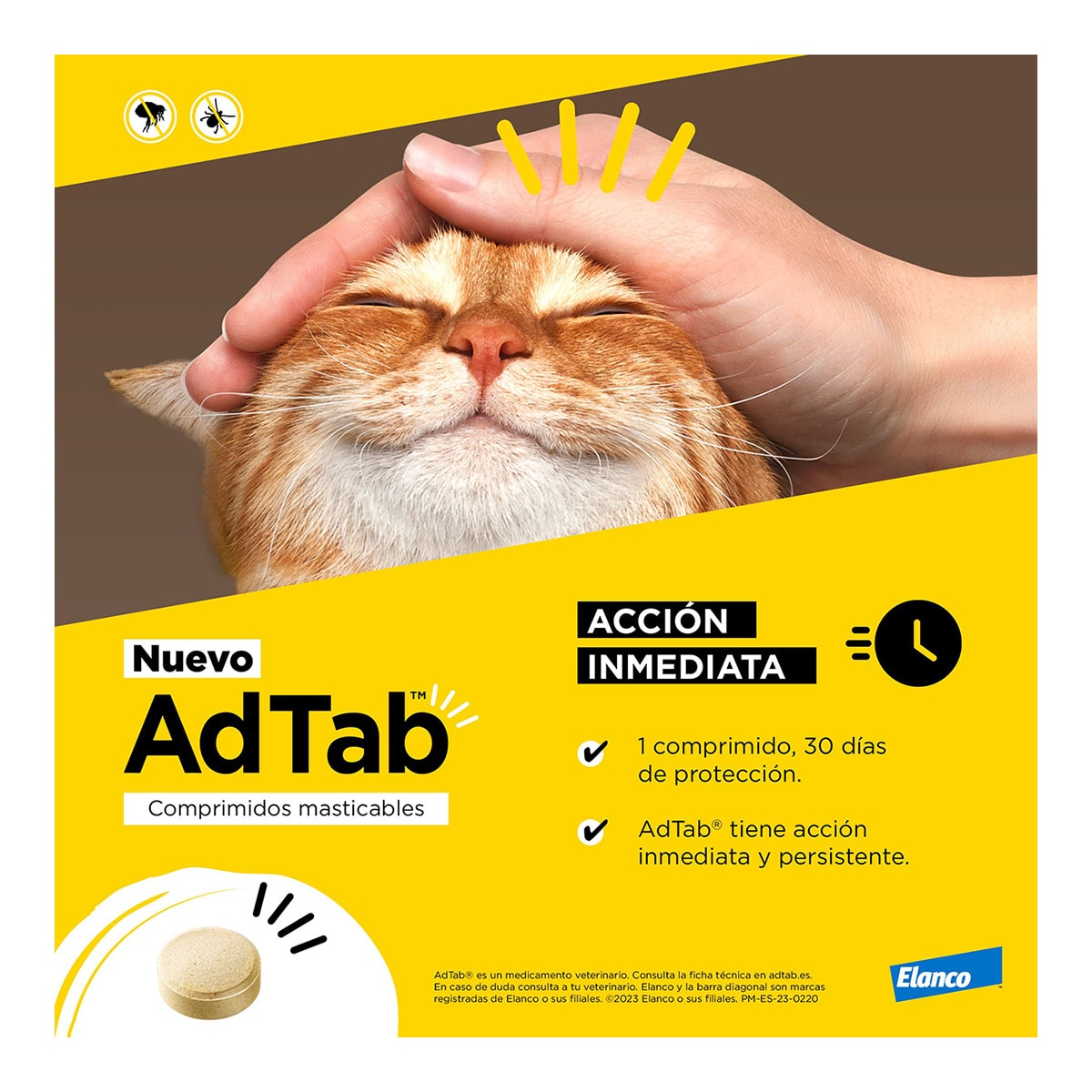 Comprimidos masticables desparasitantes AdTab Elanco para gatos de 0,5 a 2 kg 1 ud 5