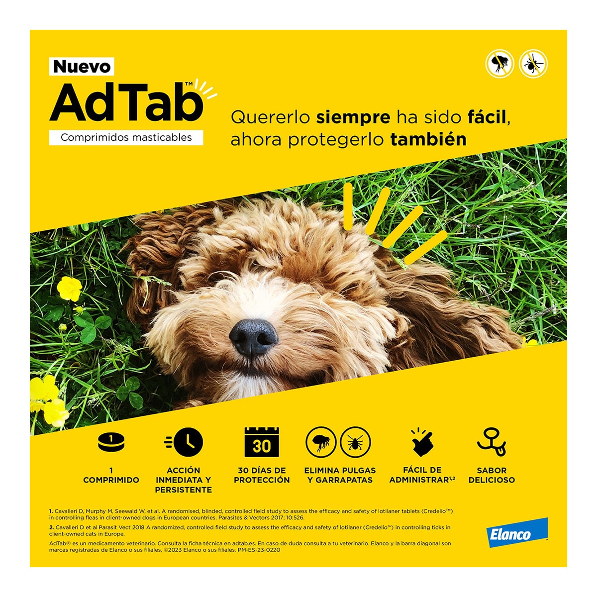 Comprimidos masticables desparasitantes AdTab Elanco para perros de >2,5 a 5,5 kg 1 ud 6