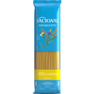 Esparguete +10% Grátis embalagem 550 g - Nacional