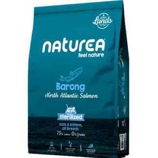 Ração para Gato Sterilized Lands Barong North Atlanic Salmon embalagem 5,5 kg - Naturea