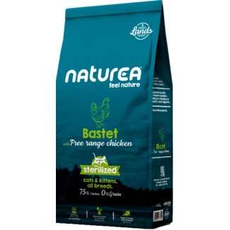 Ração para Gato Sterilized Lands Bastet with Free Range Chicken embalagem 1,6 kg - Naturea