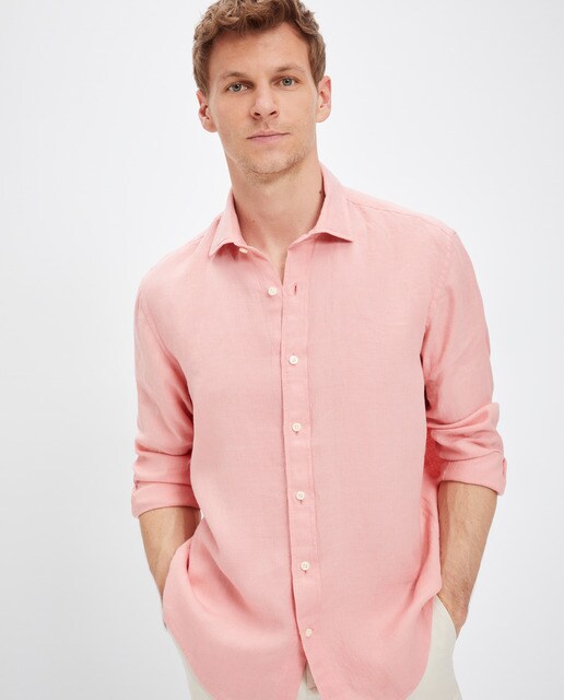 Imagem 0 de Camisa Casual 100% Linho Classic Fit