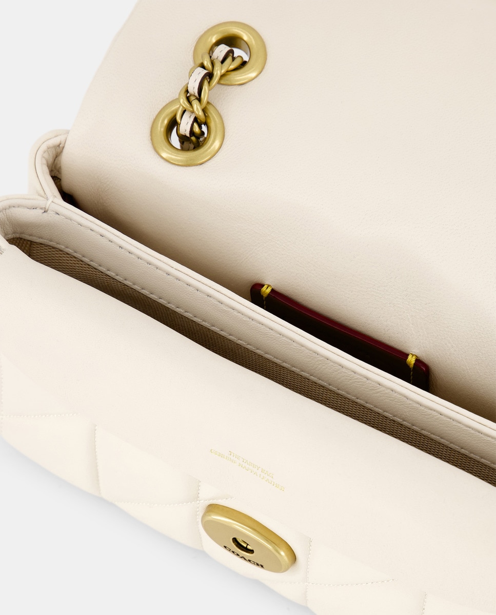 Mala a Tiracolo Tabby 20 em Pele Acolchoada Branco-3