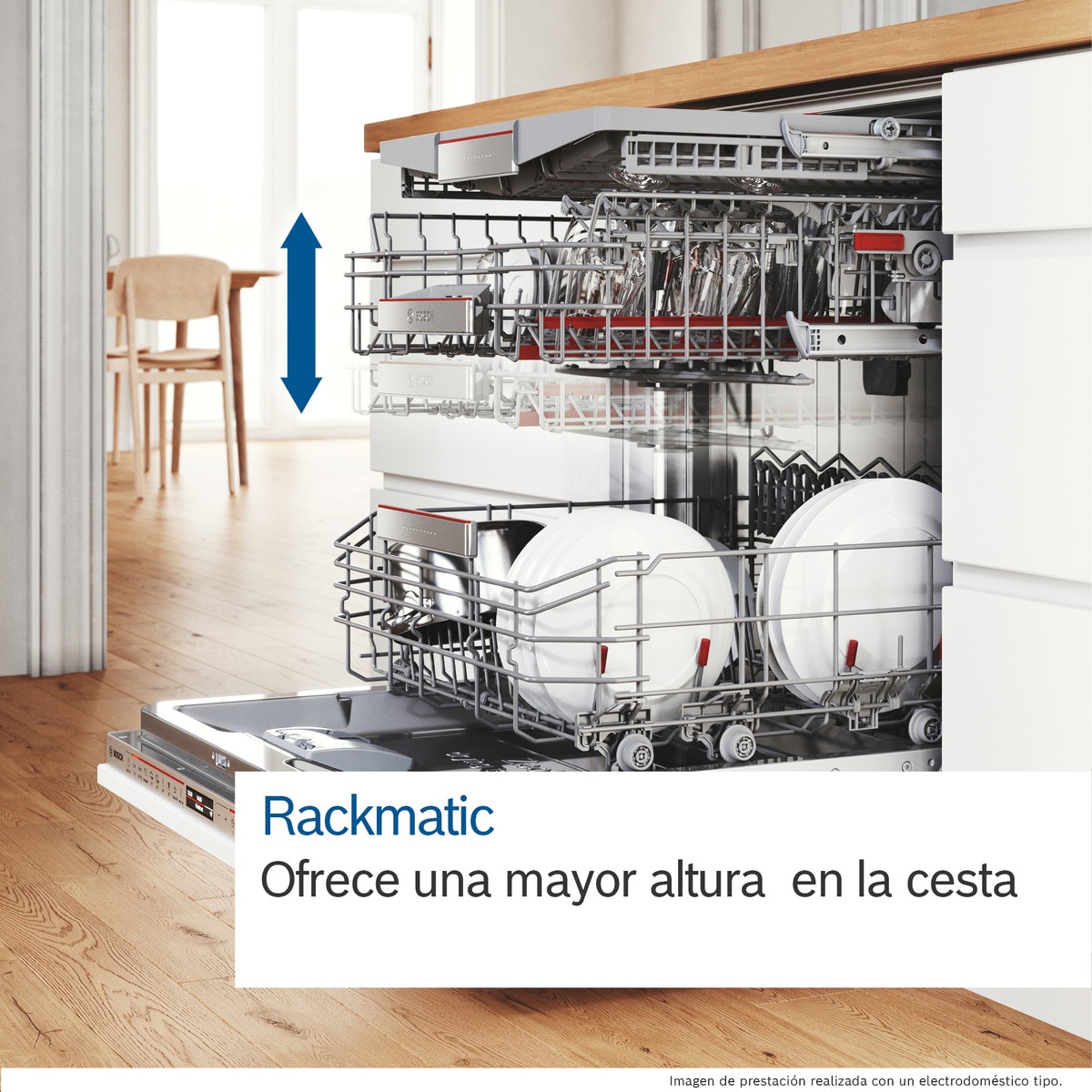 Lavavajillas Bosch 14 servicios, Bandeja para cubiertos, 60 cm - SMS4EMC06E Black Inox-12