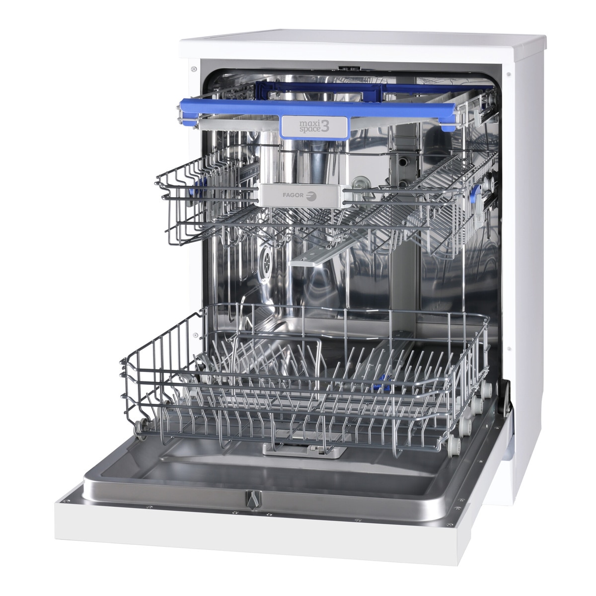 Lavavajillas Fagor 14 servicios, Bandeja para cubiertos, 60 cm - 4LVF-635AD Blanco-7