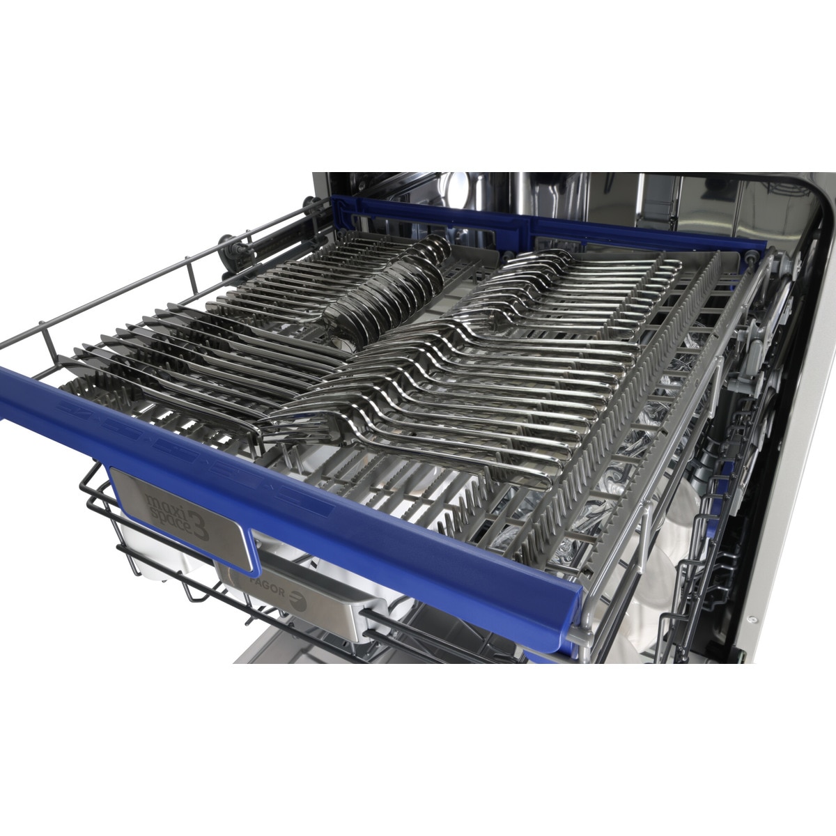 Lavavajillas Fagor 14 servicios, Bandeja para cubiertos, 60 cm - 4LVF-635AD Blanco-10