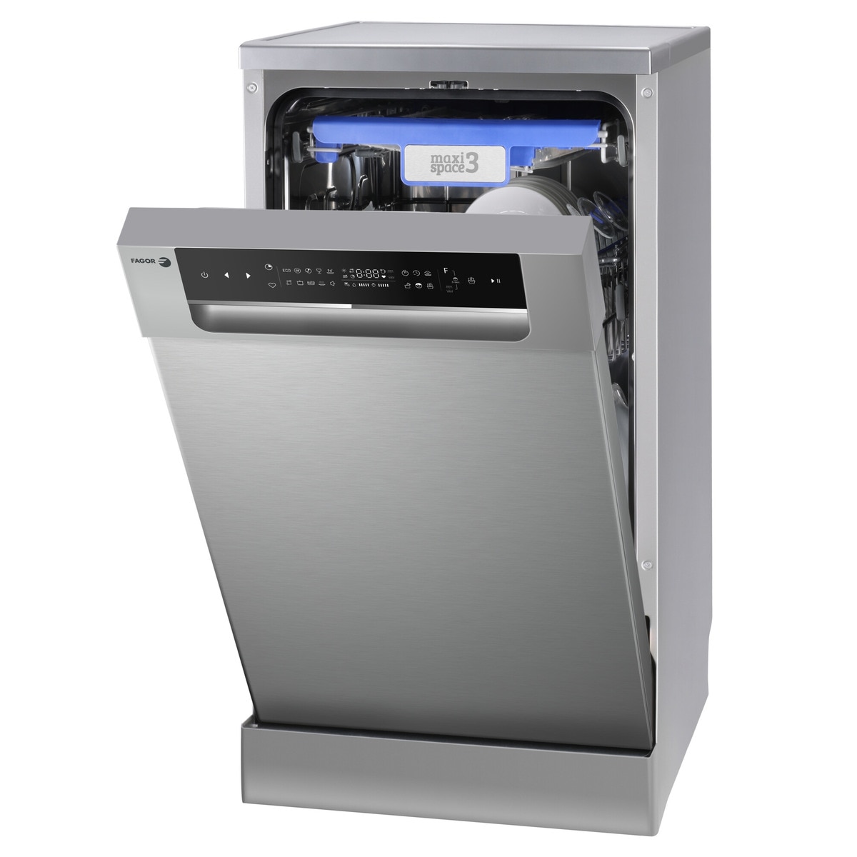 Lavavajillas Fagor 10 servicios, Bandeja para cubiertos, 45 cm - 4LVF-438ADX Inox-6