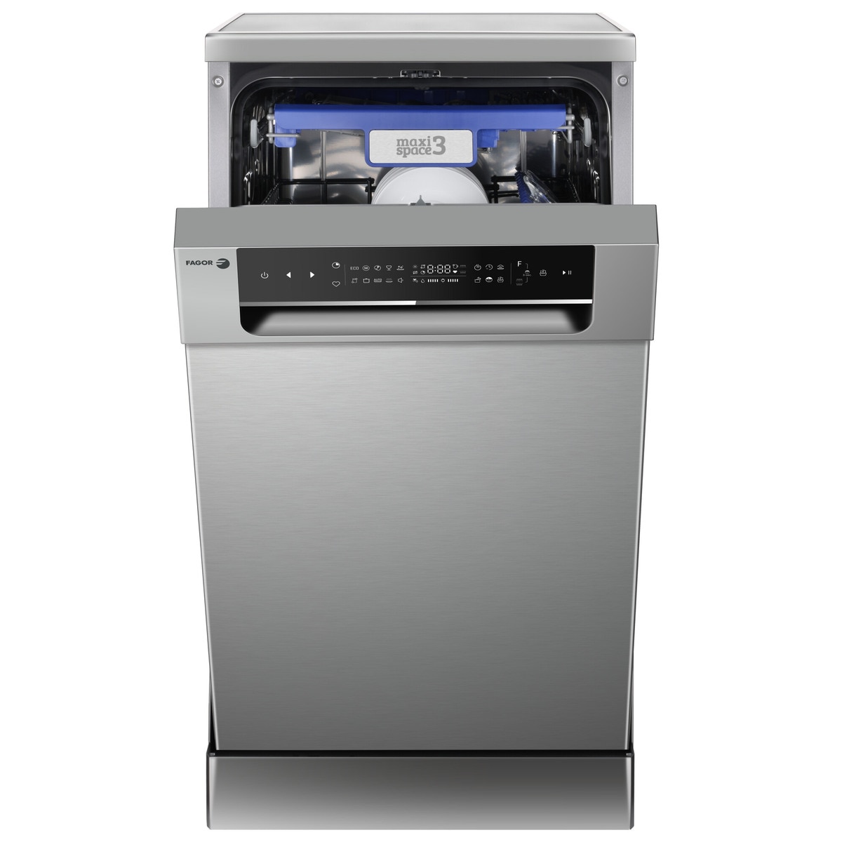 Lavavajillas Fagor 10 servicios, Bandeja para cubiertos, 45 cm - 4LVF-438ADX Inox-2