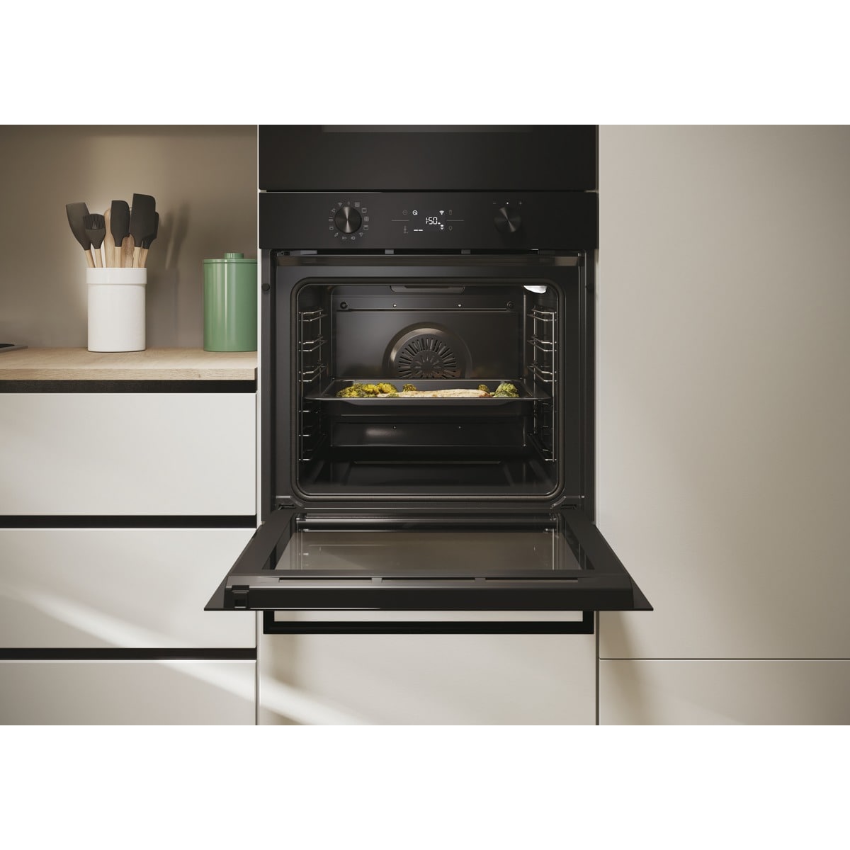 Horno multifunción Candy, limpieza pirolítica e hidrolítica, New Moderna - CA6 N3B3YTB Negro-7