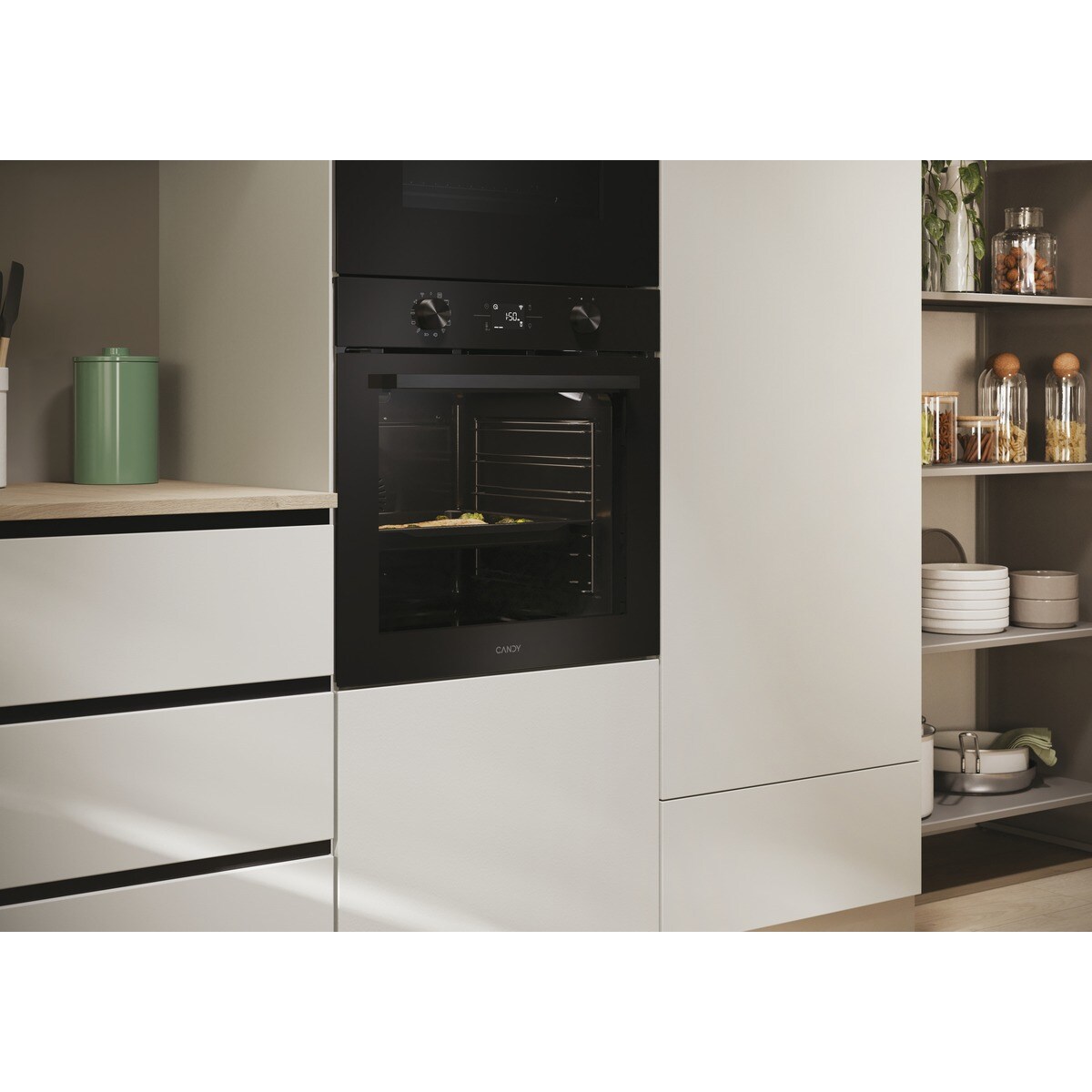 Horno multifunción Candy, limpieza pirolítica e hidrolítica, New Moderna - CA6 N3B3YTB Negro-8