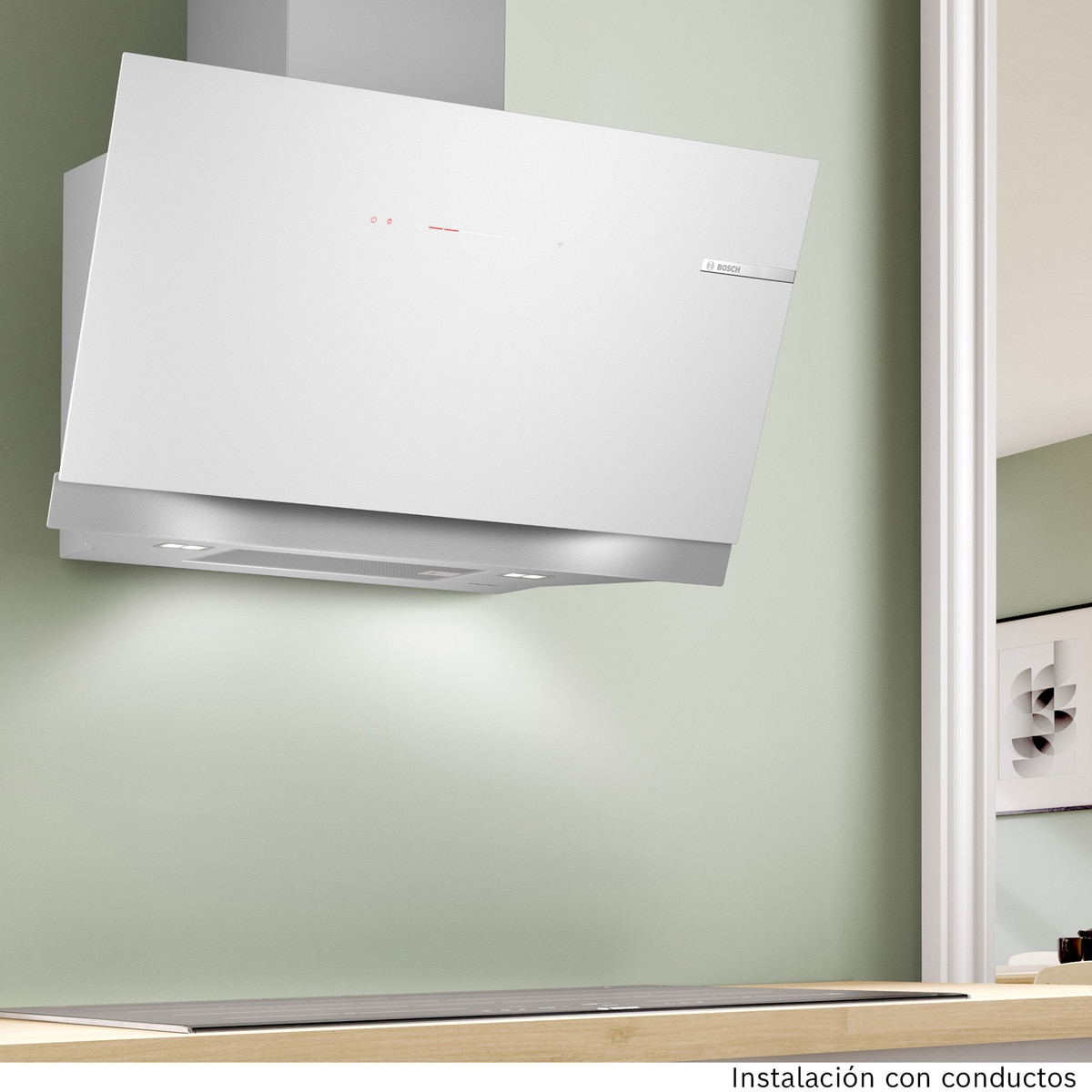 Campana decorativa Bosch 3 velocidades + 2 intensivos - DWK91LT20 Cristal blanco-3