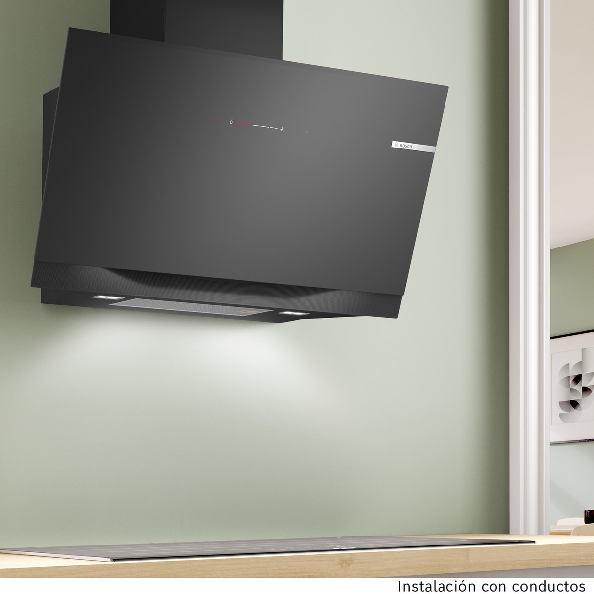 Campana decorativa Bosch 3 velocidades + 2 intensivos - DWK91LT60 Cristal negro-3