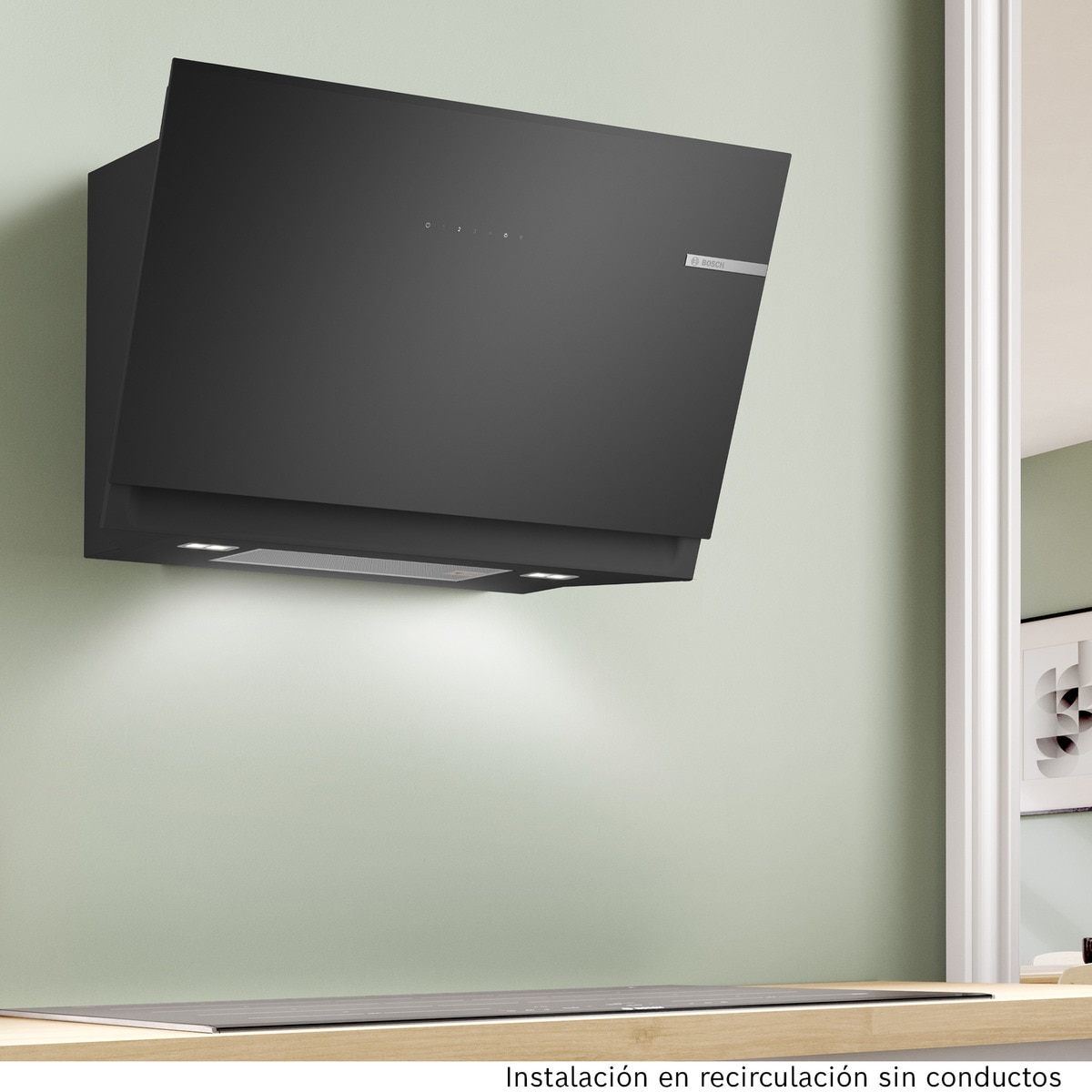 Campana decorativa Bosch 3 velocidades +  intensiva - DWK81AN60 Cristal negro-4