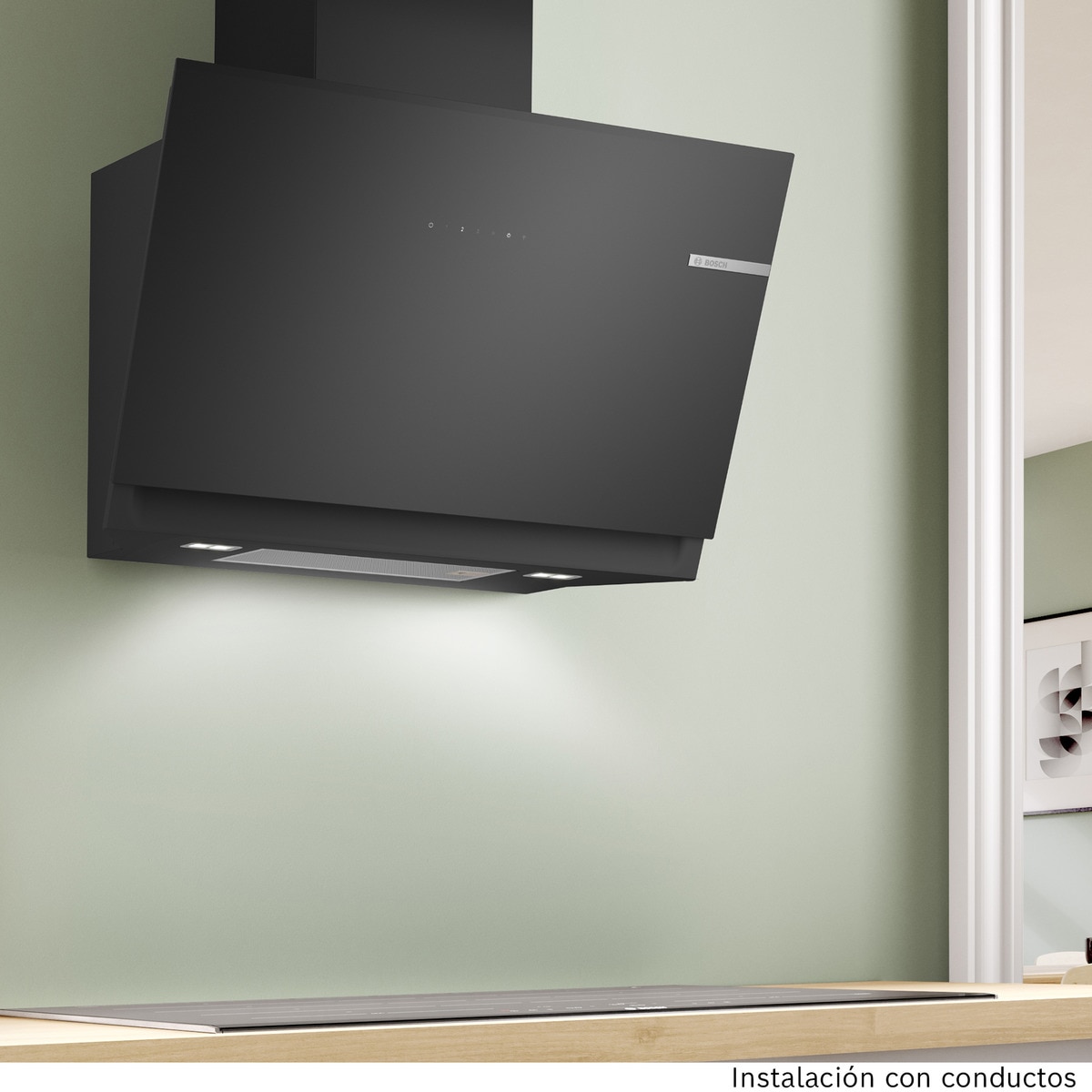 Campana decorativa Bosch 3 velocidades +  intensiva - DWK81AN60 Cristal negro-3