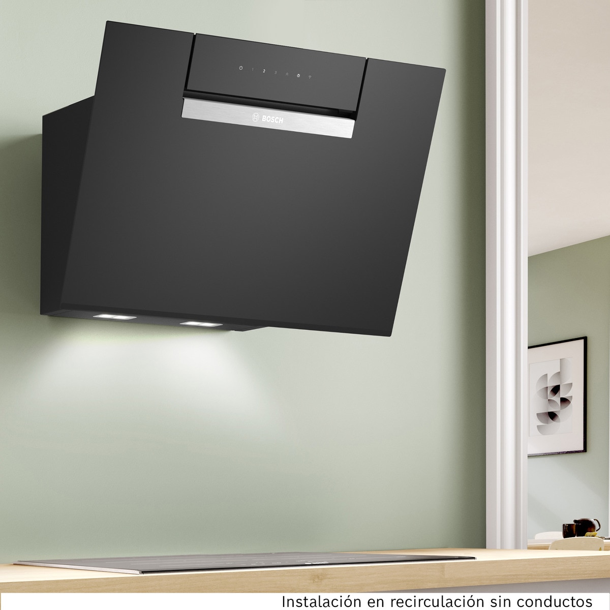 Exaustor de Parede Bosch Serie 4 DWK67FN60 de 3 Velocidades + Intensiva e de 59 cm - Preto Vidro preto-4