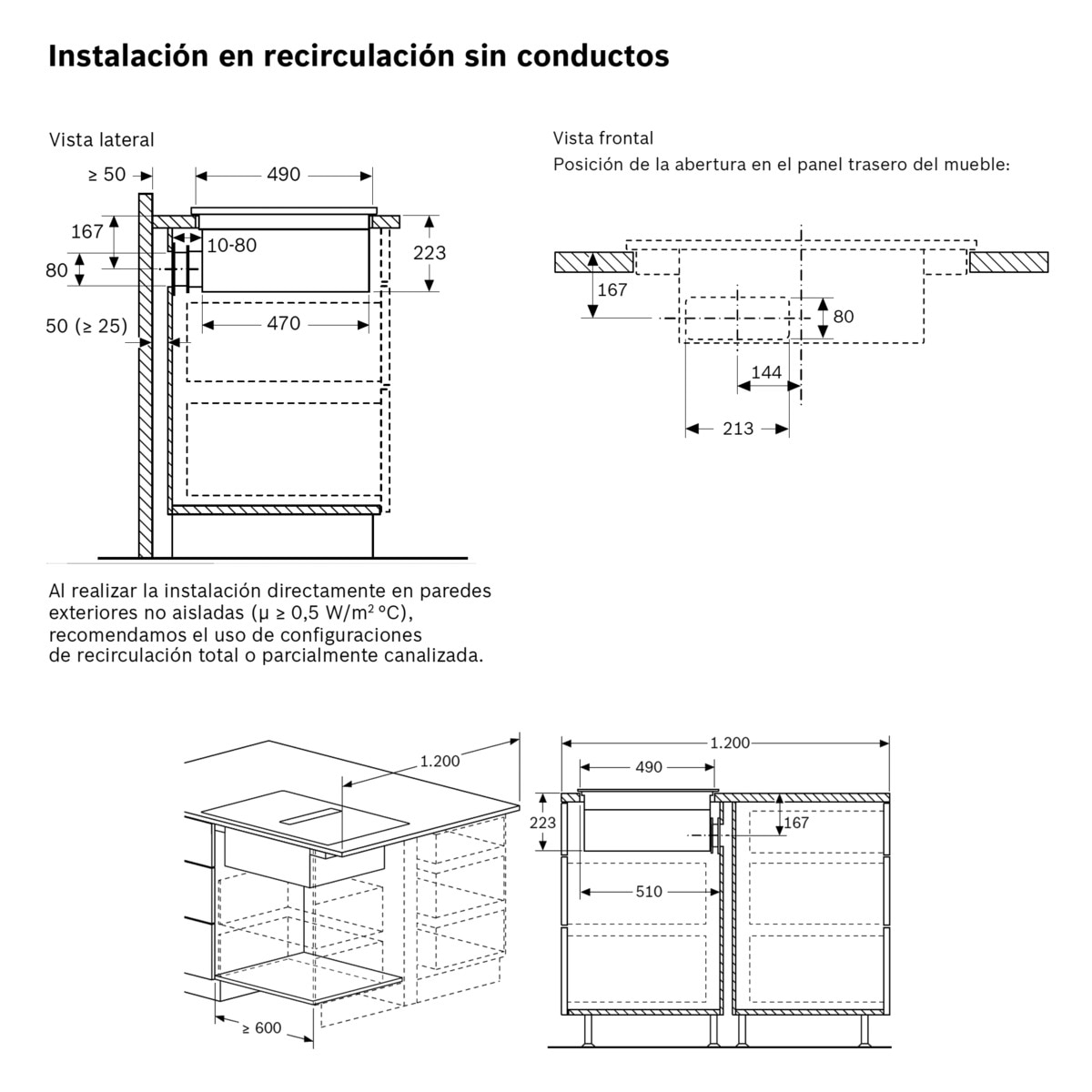 Placa de inducción Bosch con extractor integrado, 2 zonas CombiInducción - PVQ731H26E Negro-7