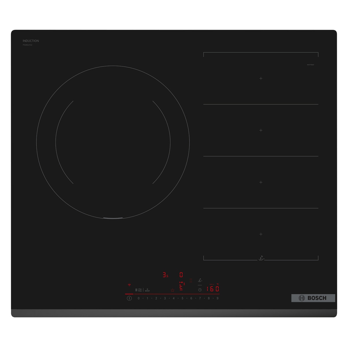 Imagen 0 de Placa de inducción Bosch con 3 zonas de cocción, sin perfiles  - PXJ631HC2E