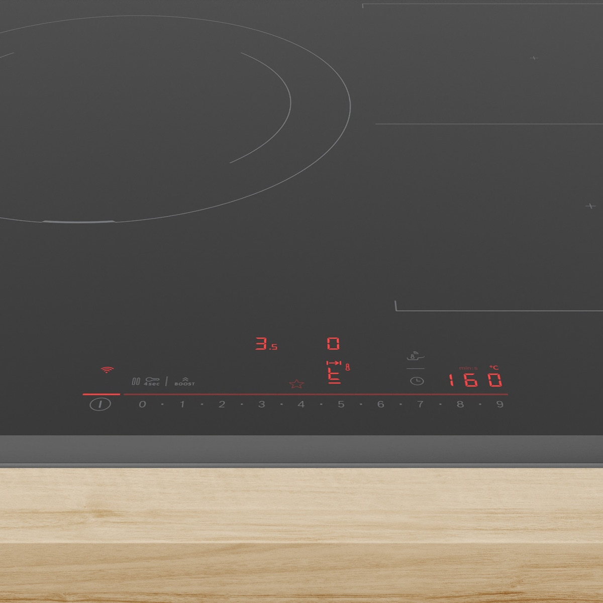 Placa de inducción Bosch con 2 zonas de cocción, sin perfiles - PVJ631HC1E Negro-4