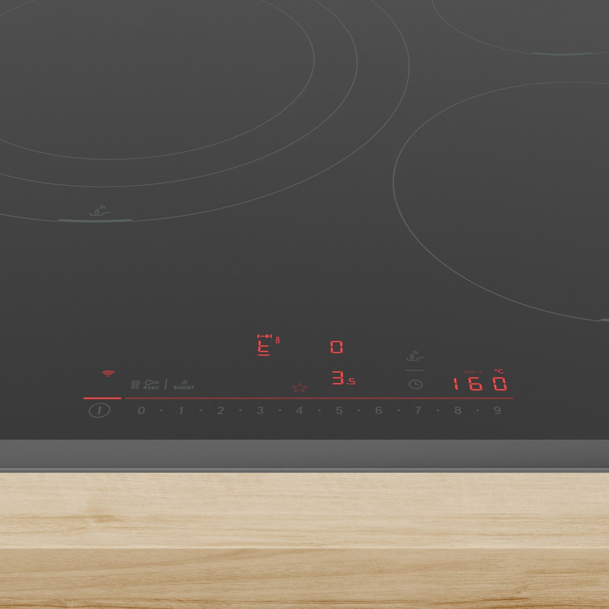 Placa de inducción Bosch con 3 zonas de cocción, sin perfiles - PID631HC1E Negro-4