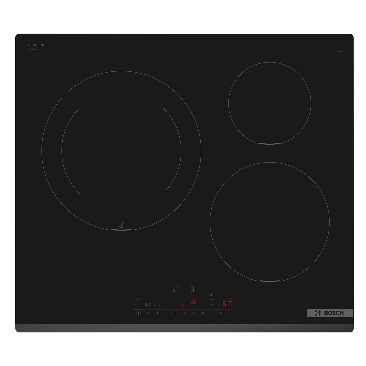 Imagen 0 de Placa de inducción Bosch con 3 zonas de cocción, sin perfiles - PIJ631HC1E