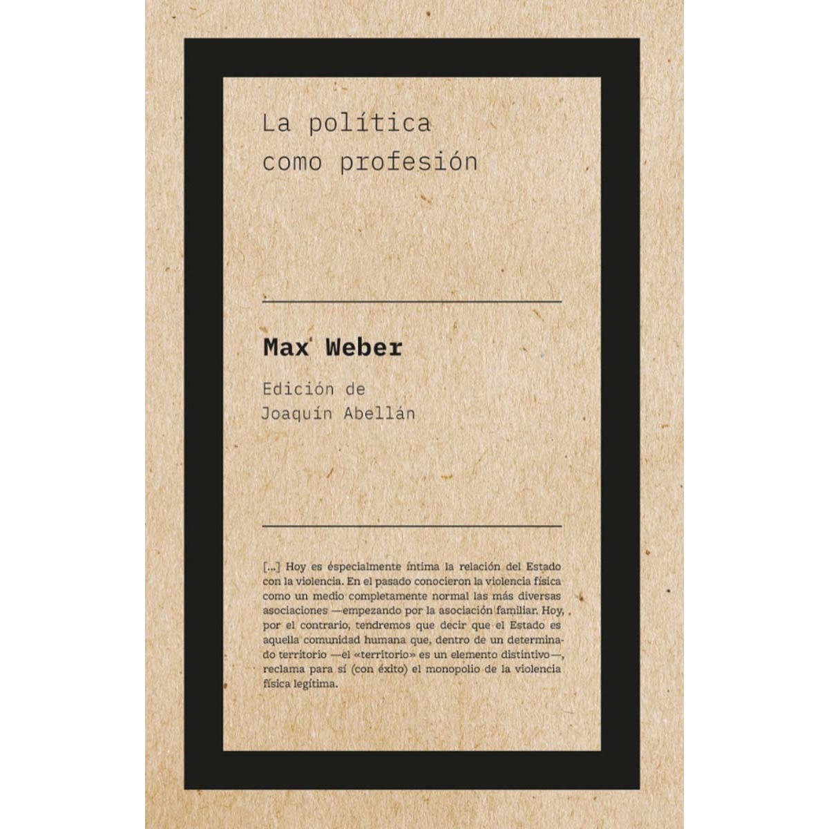 Imagem 0 de La política como profesión(Tapa blanda)