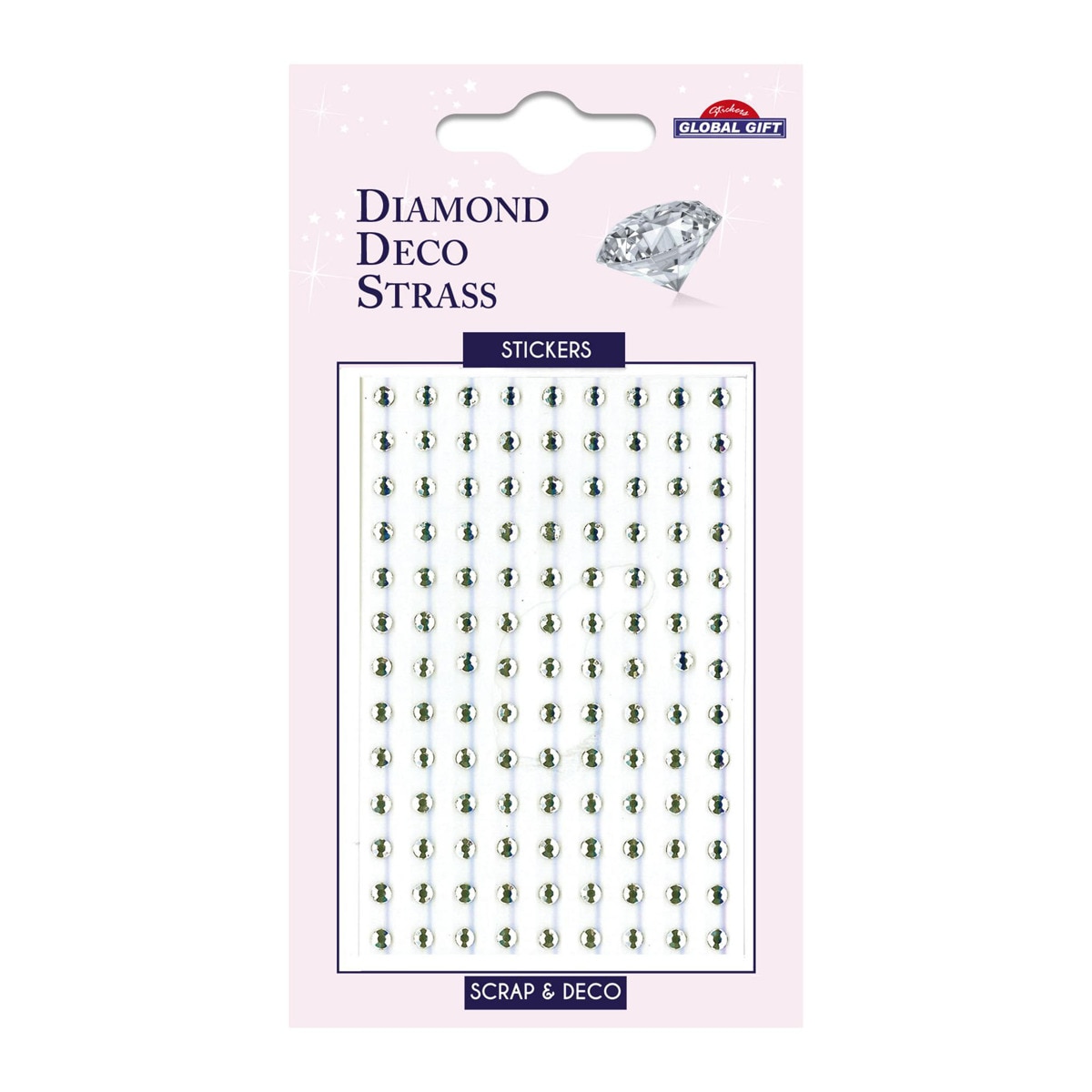 Imagen 0 de Pegatinas diamond deco strass Global Gift plateado