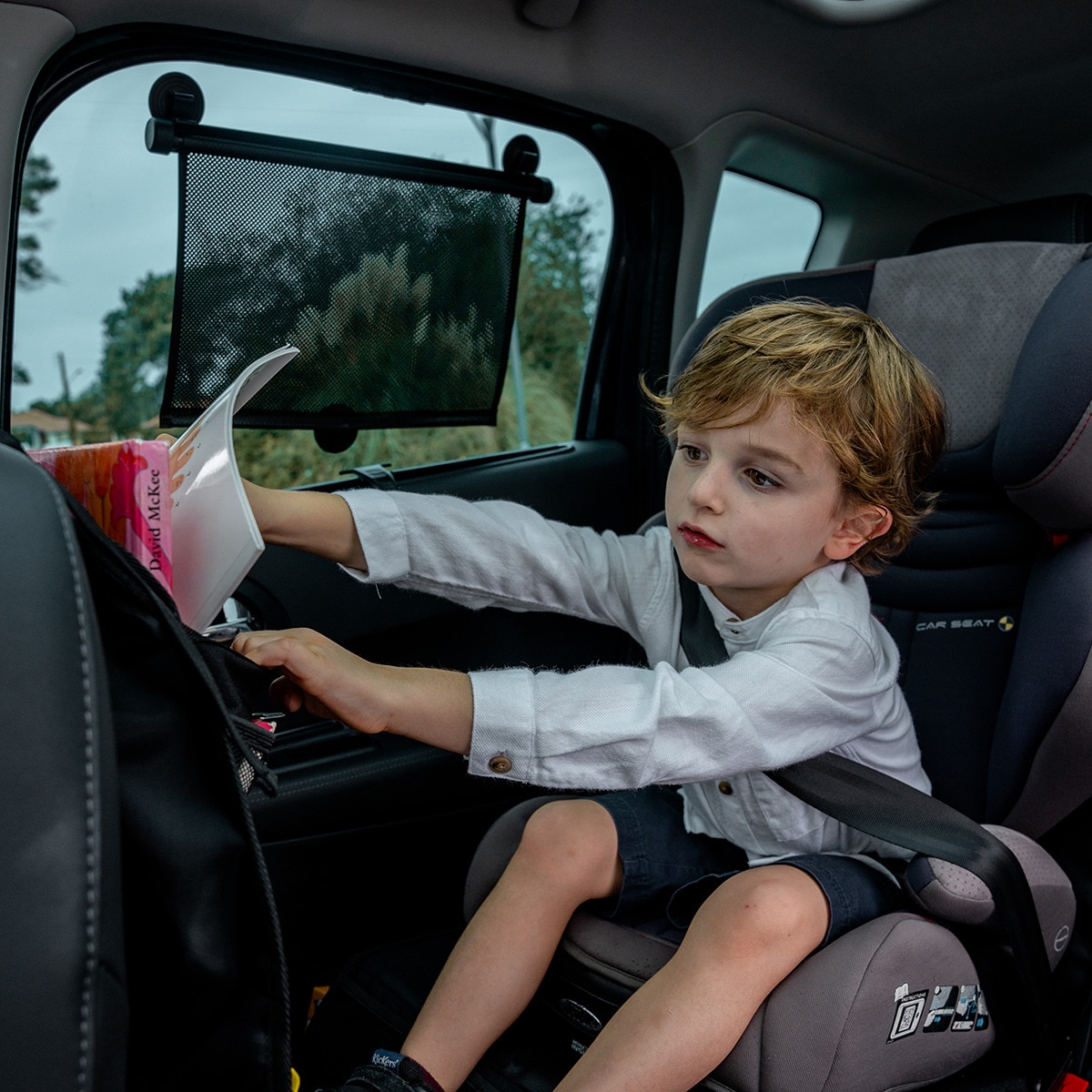 Guarda-sol Enrolável para Carrinho 2 Unidades Preto-9