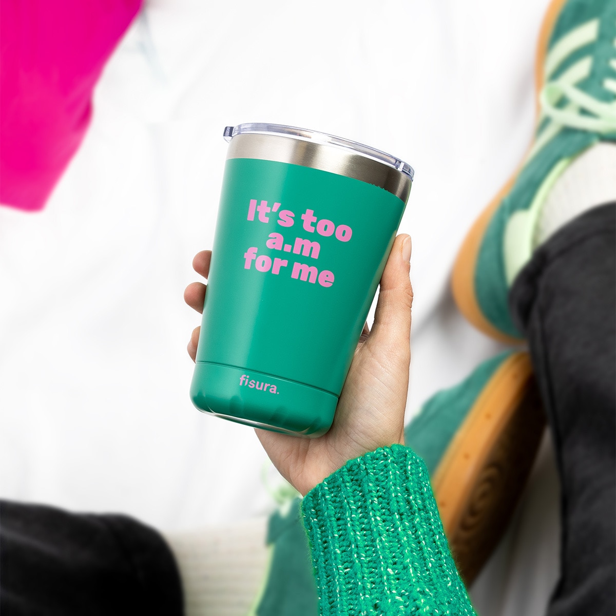 Copo Termo Fisura It's Too a.m. For Me - Verde 3