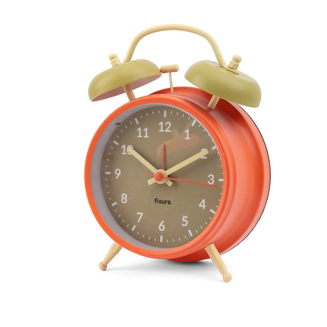 Imagen 0 de Reloj despertador Fisura retro beige y naranja