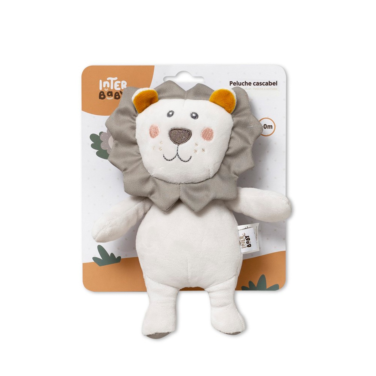 Peluche Sonajero león Gris-2