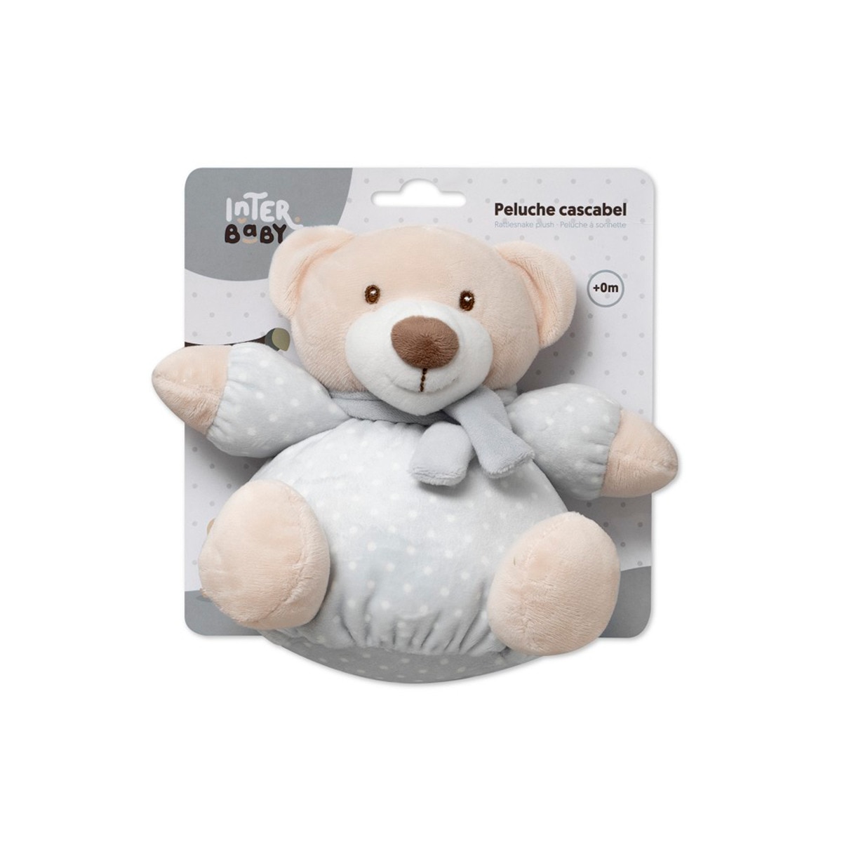 Peluche Sonajero osito Gris-2